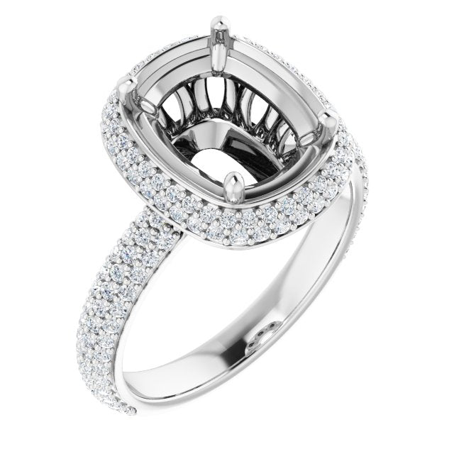 Emerald Engagement Ring Mounting