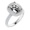 Emerald Engagement Ring Mounting