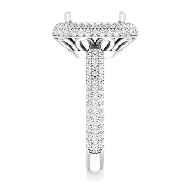 Emerald Engagement Ring Mounting