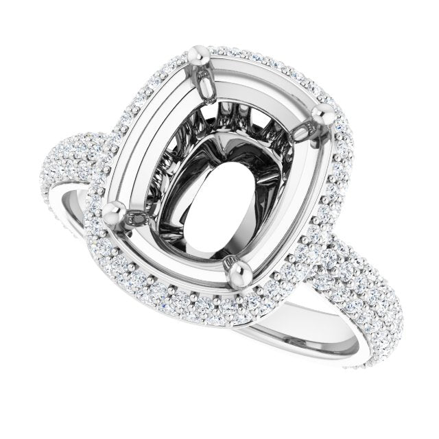 Emerald Engagement Ring Mounting