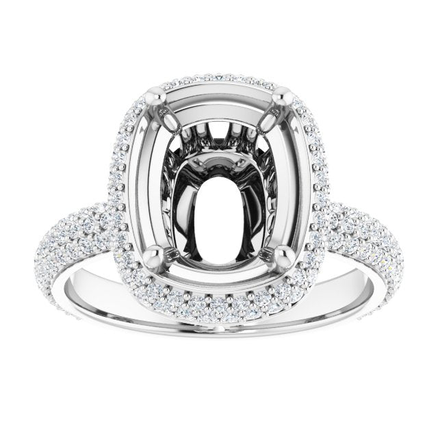 Emerald Engagement Ring Mounting