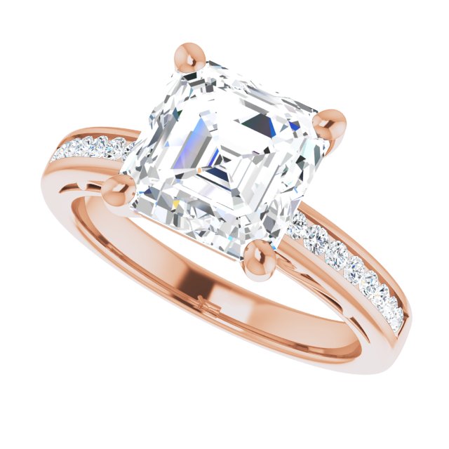 Asscher Engagement Ring Mounting