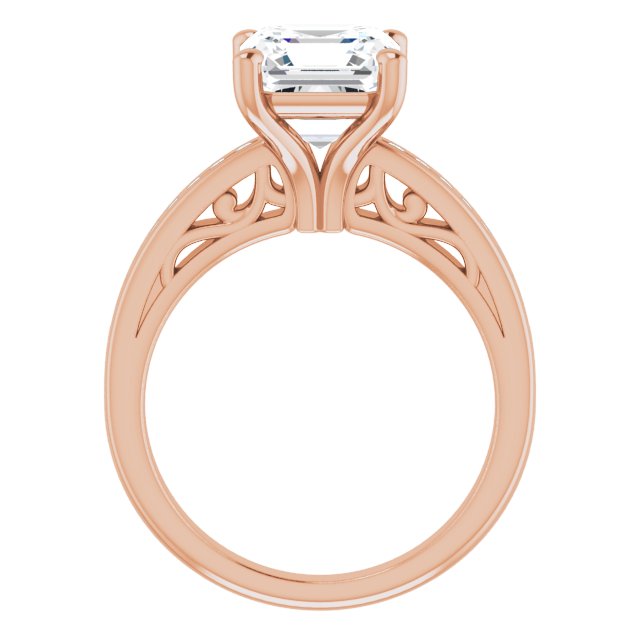 Asscher Engagement Ring Mounting