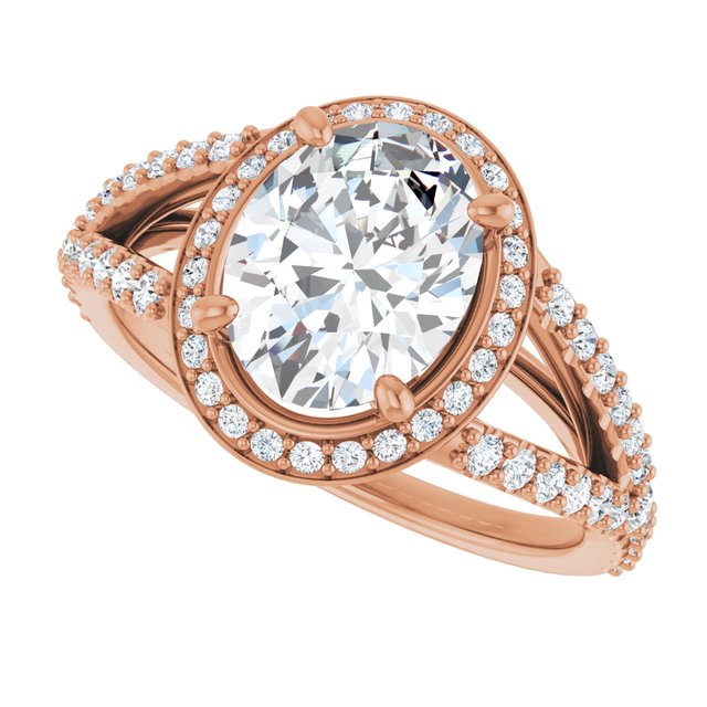 Oval Engagement Ring Mounting