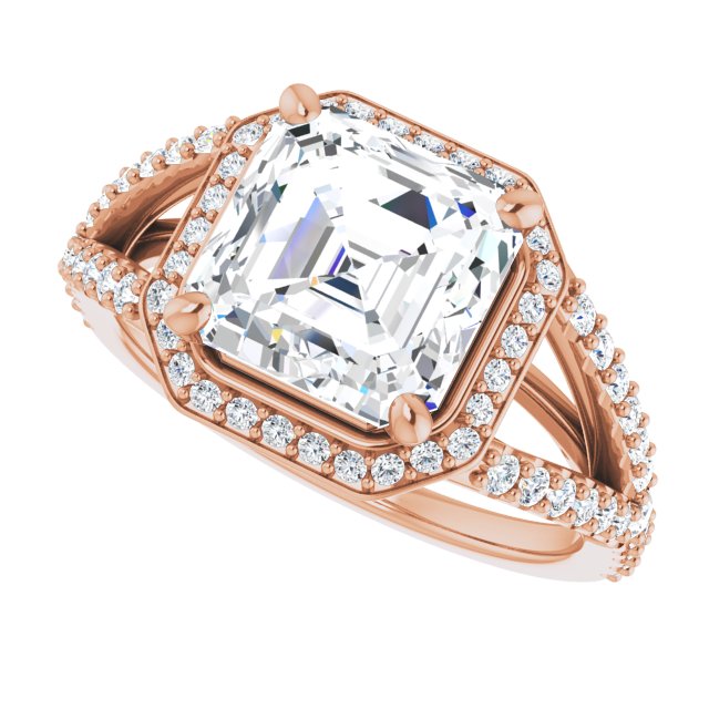 Asscher Engagement Ring Mounting