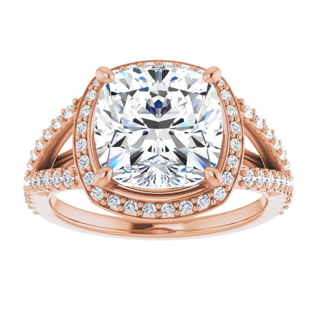 Cushion Engagement Ring Mounting