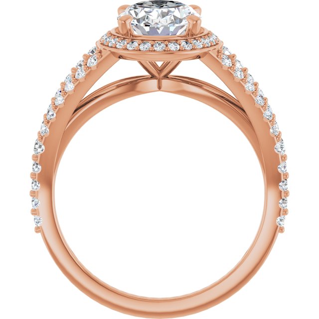 Oval Engagement Ring Mounting