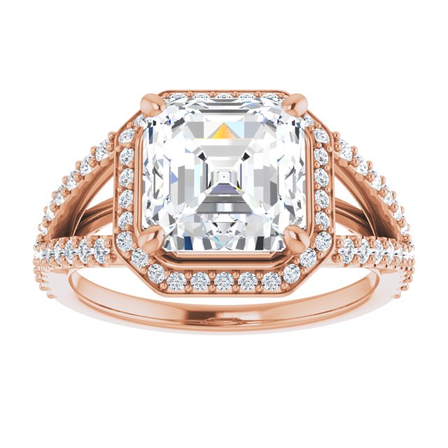 Asscher Engagement Ring Mounting
