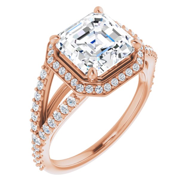 Asscher Engagement Ring Mounting
