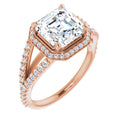 Asscher Engagement Ring Mounting