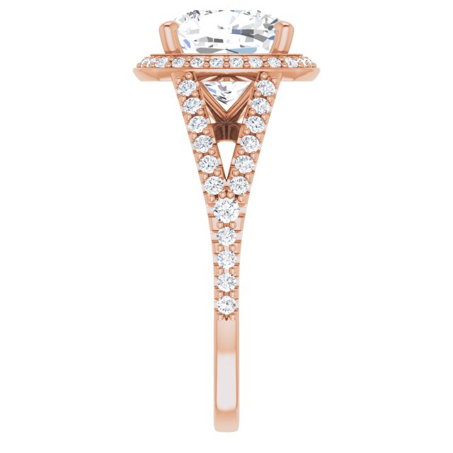Cushion Engagement Ring Mounting