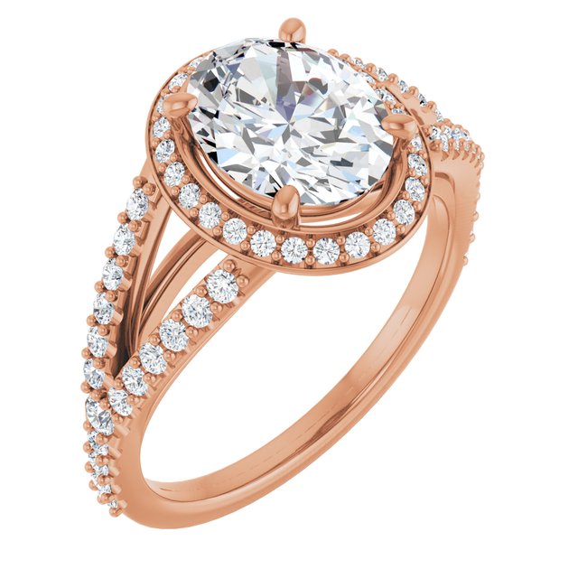 Oval Engagement Ring Mounting