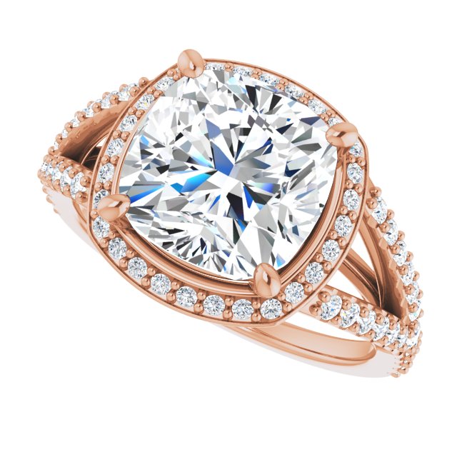 Cushion Engagement Ring Mounting