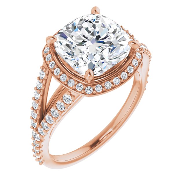 Cushion Engagement Ring Mounting