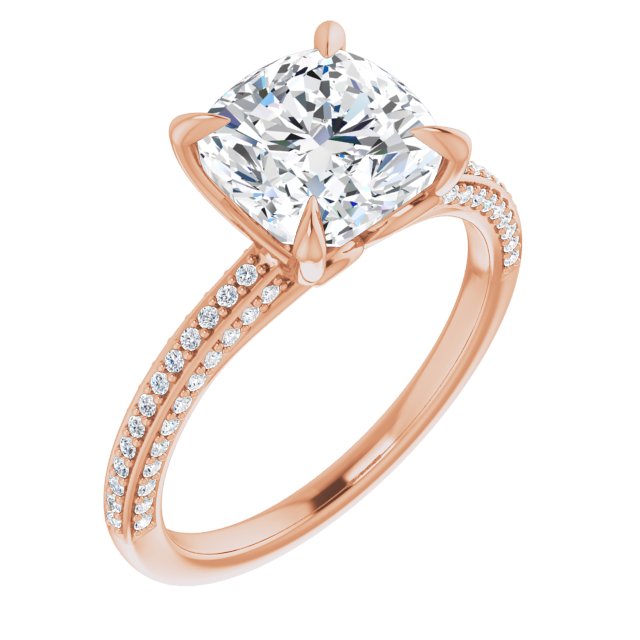 Cushion Engagement Ring Mounting
