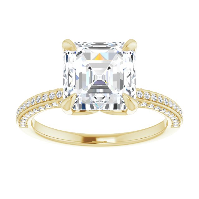 Asscher Engagement Ring Mounting
