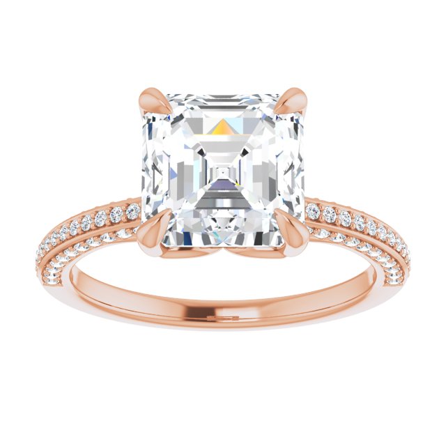 Asscher Engagement Ring Mounting