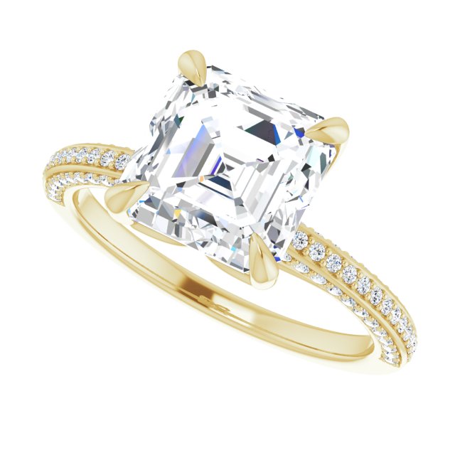 Asscher Engagement Ring Mounting