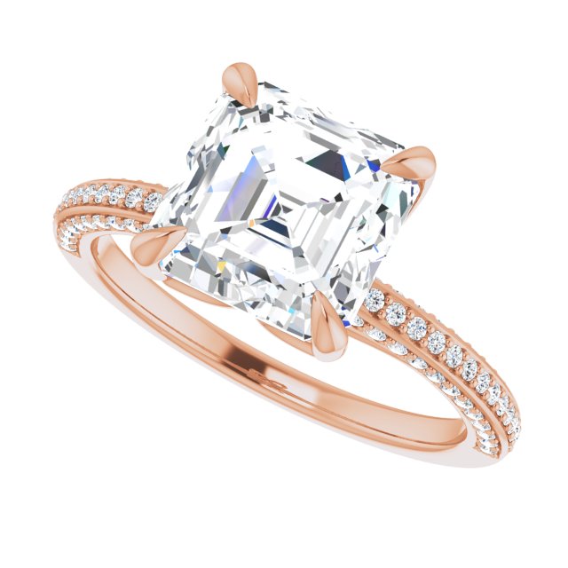 Asscher Engagement Ring Mounting