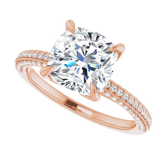 Cushion Engagement Ring Mounting