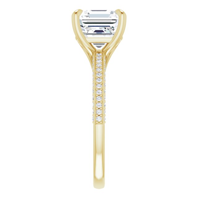 Asscher Engagement Ring Mounting