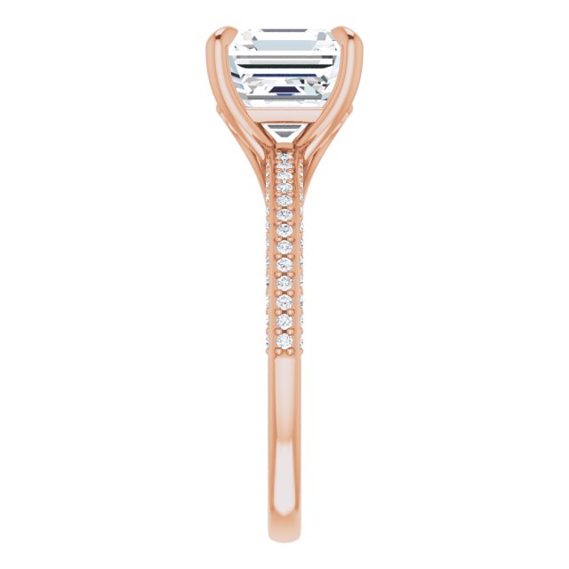Asscher Engagement Ring Mounting