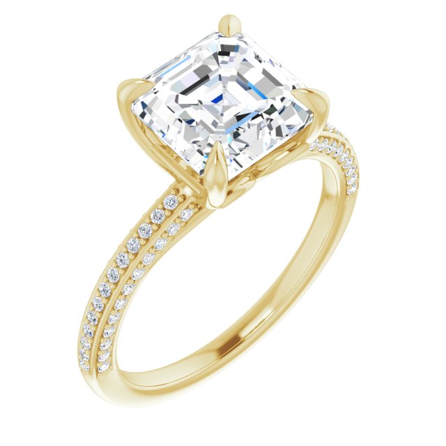 Asscher Engagement Ring Mounting