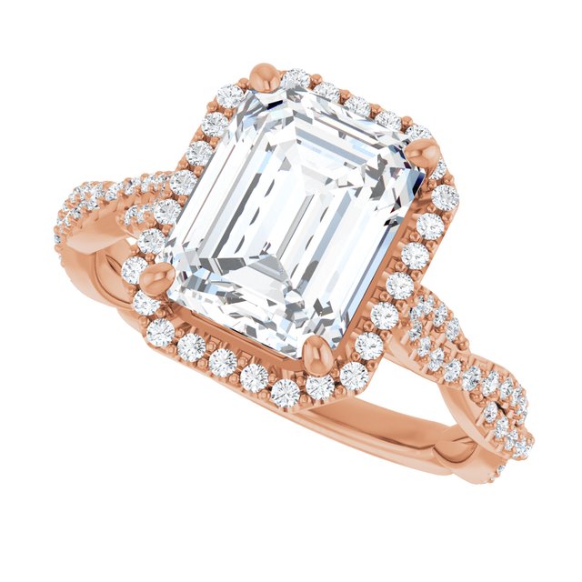 Emerald Engagement Ring Mounting