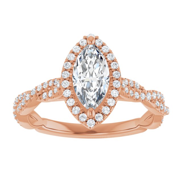 Marquise Engagement Ring Mounting
