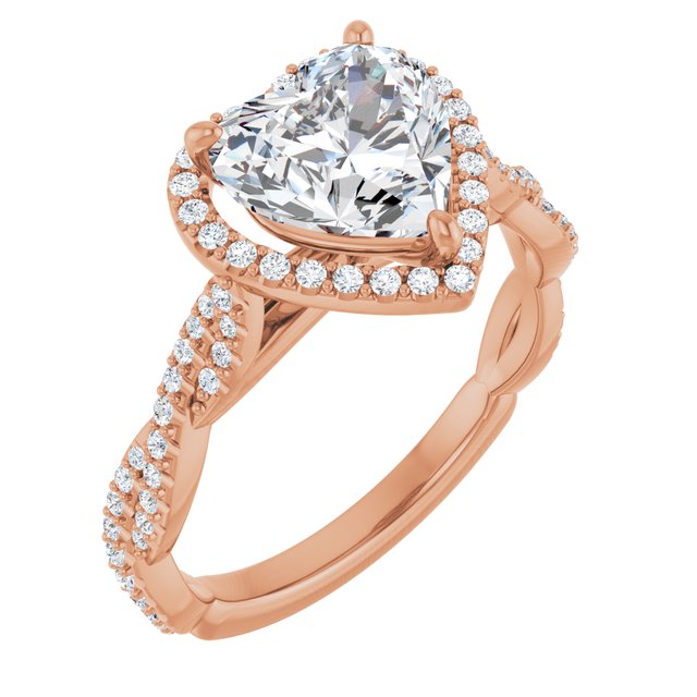 Heart Engagement Ring Mounting