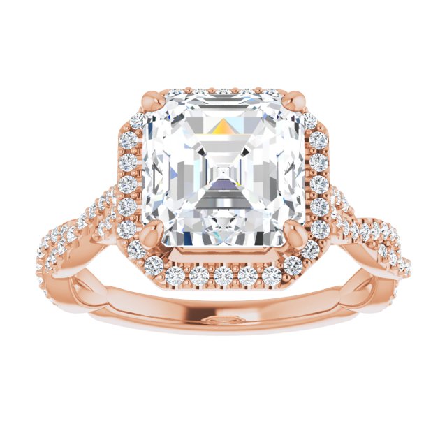 Asscher Engagement Ring Mounting