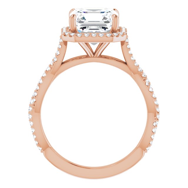 Asscher Engagement Ring Mounting