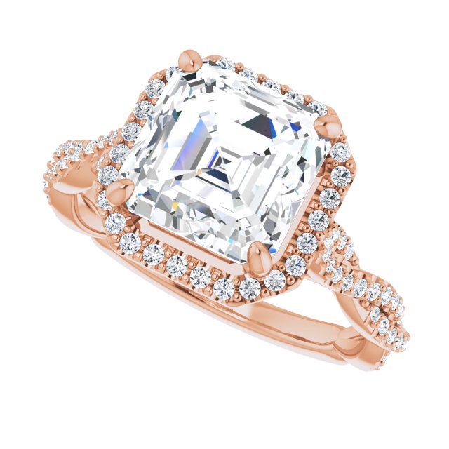 Asscher Engagement Ring Mounting
