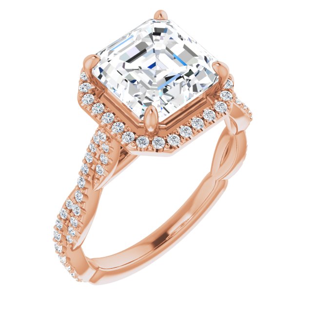 Asscher Engagement Ring Mounting