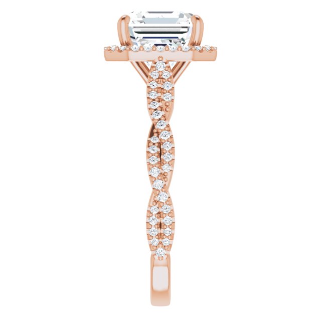 Asscher Engagement Ring Mounting