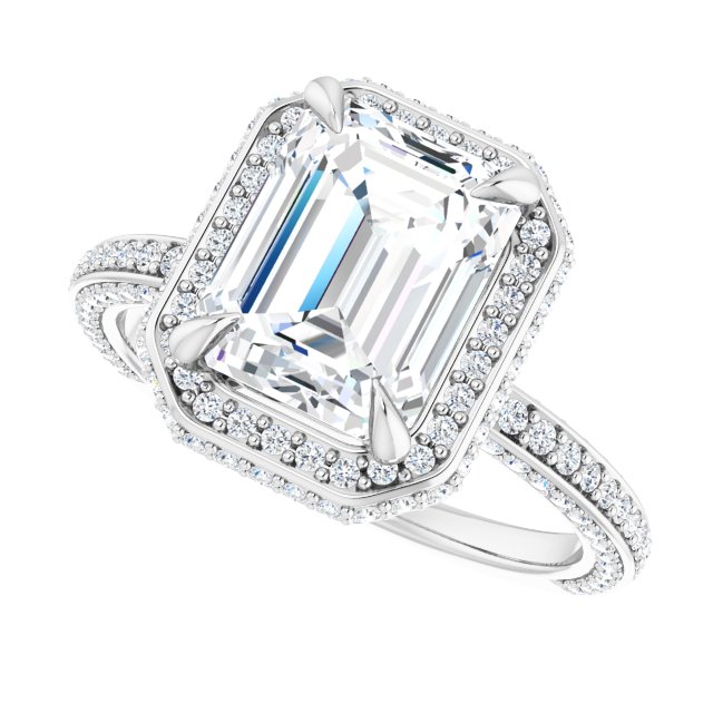 Emerald Engagement Ring Mounting