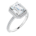 Emerald Engagement Ring Mounting