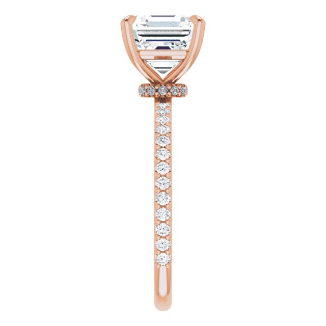 Asscher Engagement Ring Mounting
