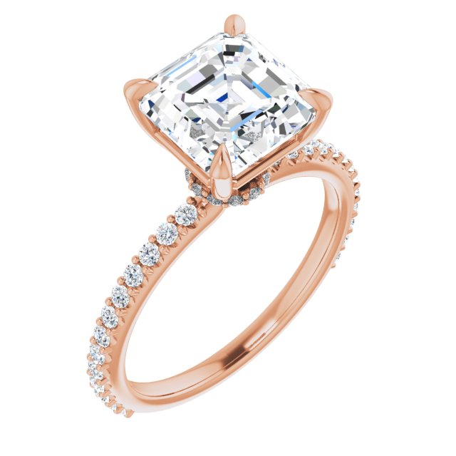 Asscher Engagement Ring Mounting