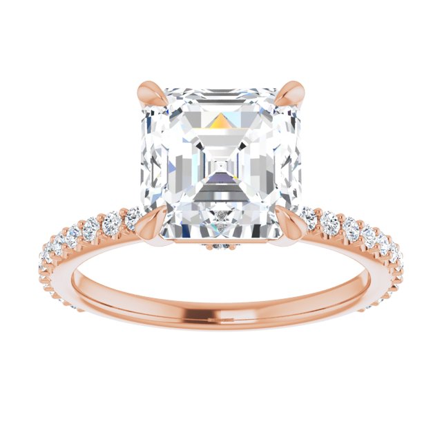 Asscher Engagement Ring Mounting
