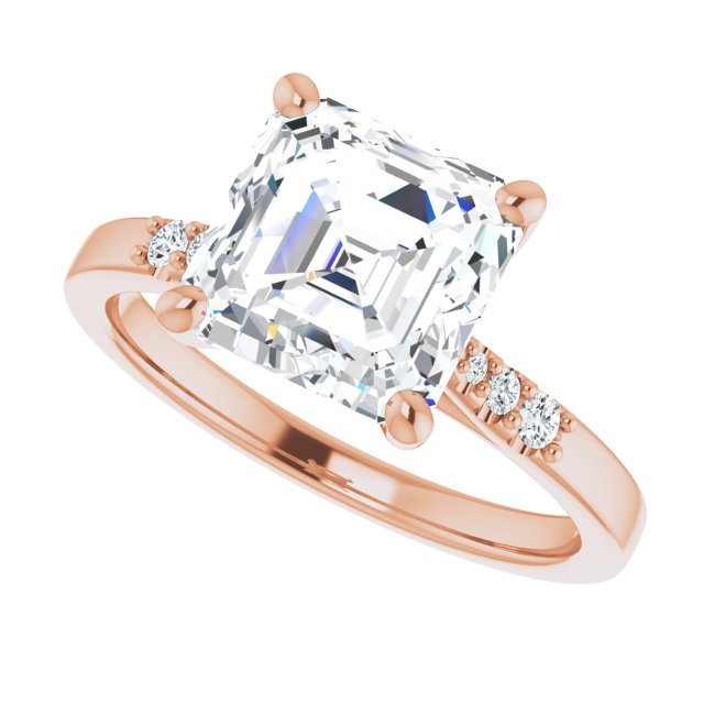 Asscher Engagement Ring Mounting