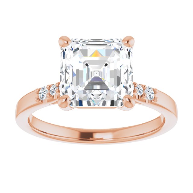 Asscher Engagement Ring Mounting