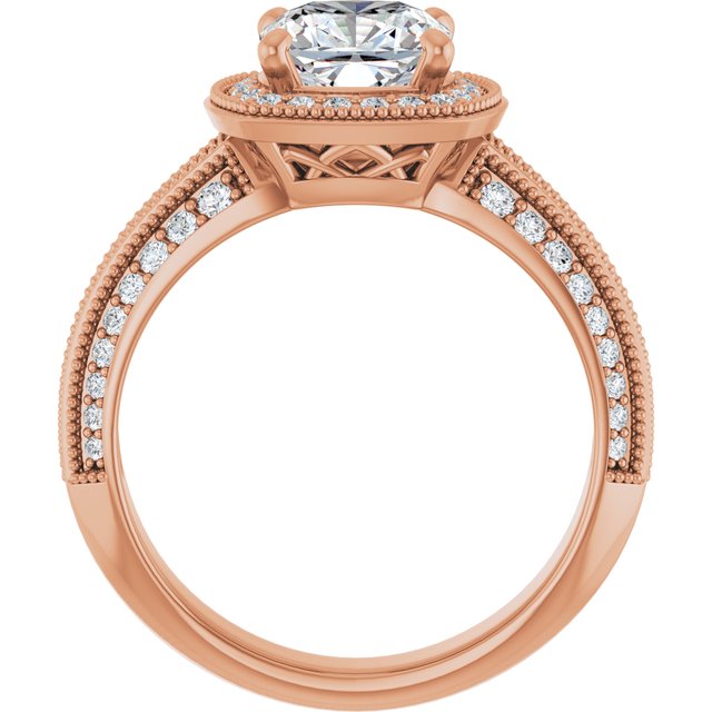Cushion Engagement Ring Mounting