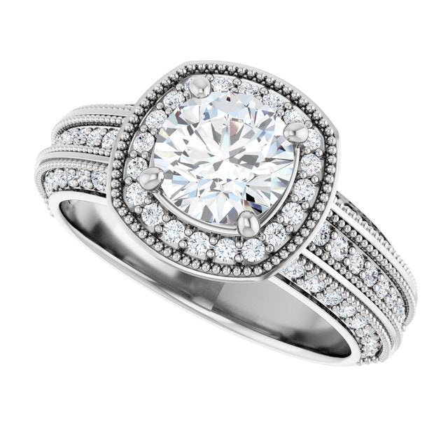 Round Engagement Ring Mounting