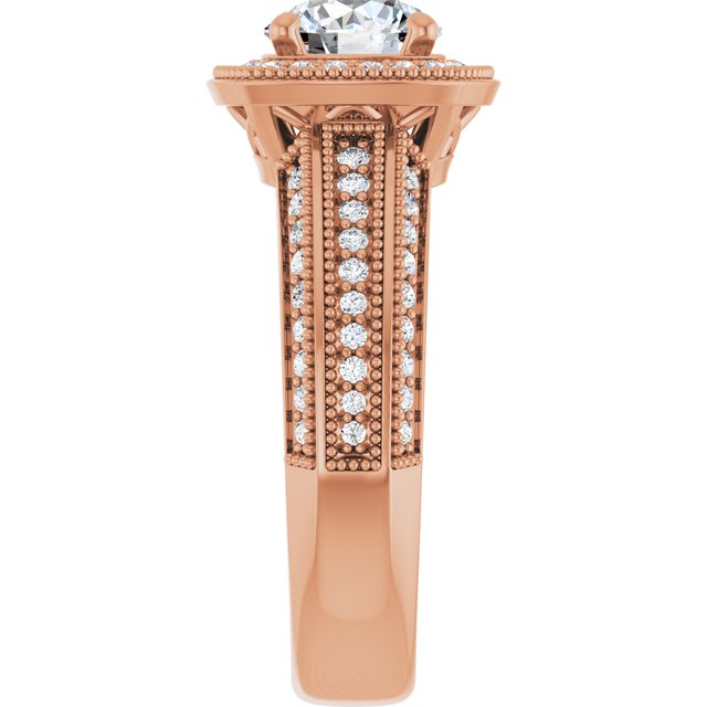 Round Engagement Ring Mounting
