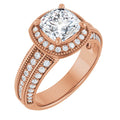 Cushion Engagement Ring Mounting