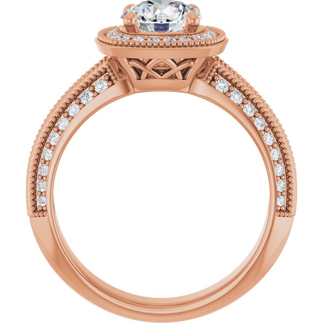 Round Engagement Ring Mounting