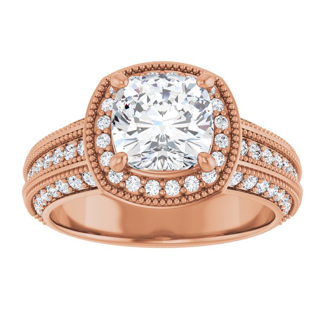 Cushion Engagement Ring Mounting