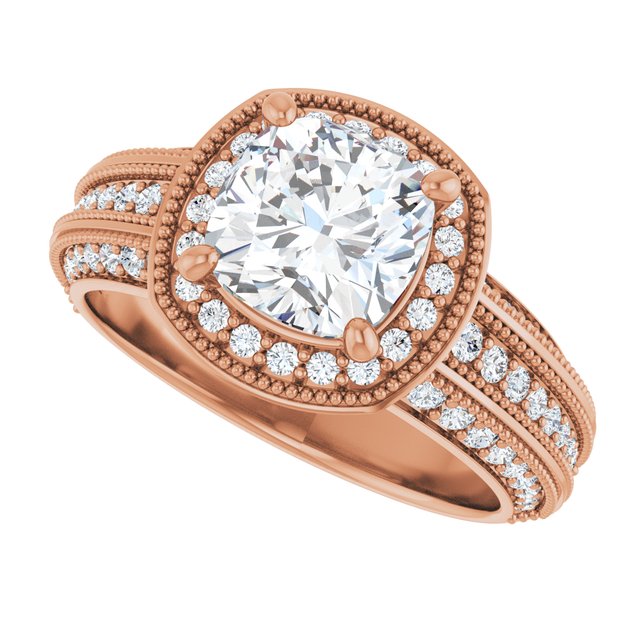 Cushion Engagement Ring Mounting