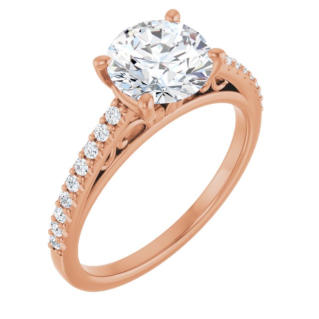 Round Engagement Ring Mounting